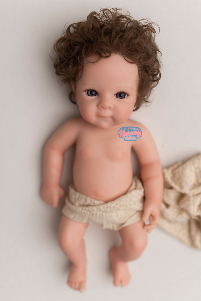 Finley, 12-inch fully platinum silicone baby doll (styled) — Little Mamas Nursery