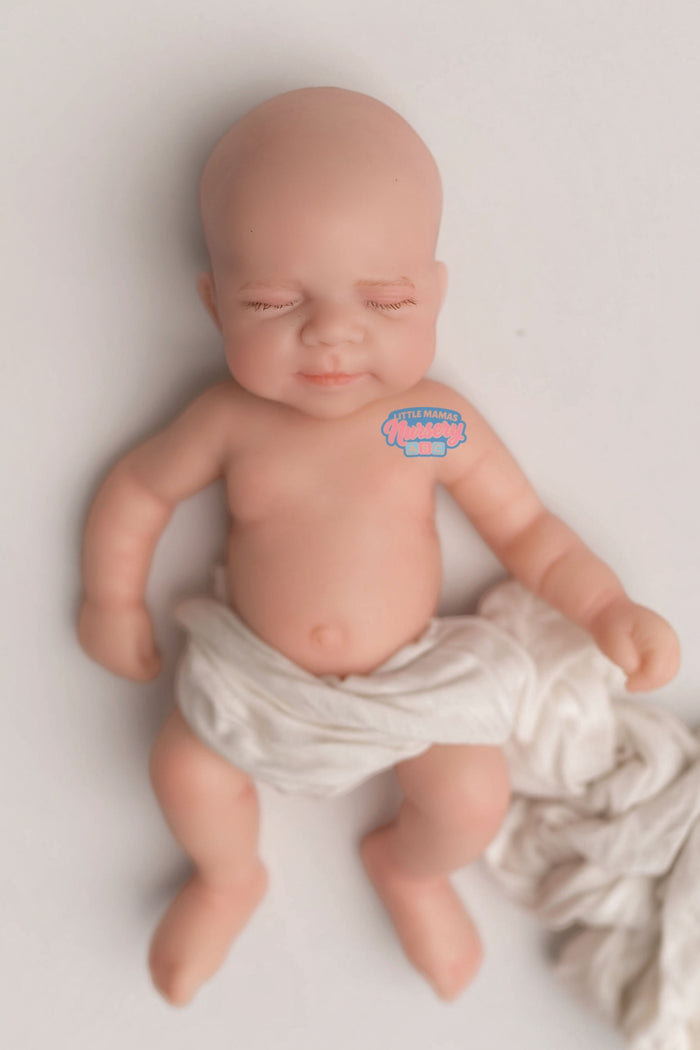 Wells, 12-inch fully platinum silicone baby doll — Little Mamas Nursery