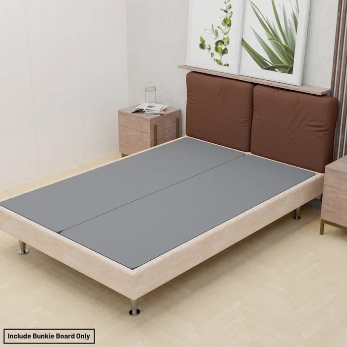 1.5-Inch Split Bunkie Board for Mattress Bed Support Fully Assembled Gray