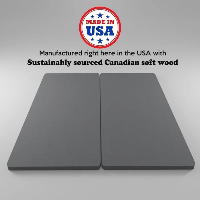 1.5-Inch Split Bunkie Board for Mattress Bed Support Fully Assembled Gray