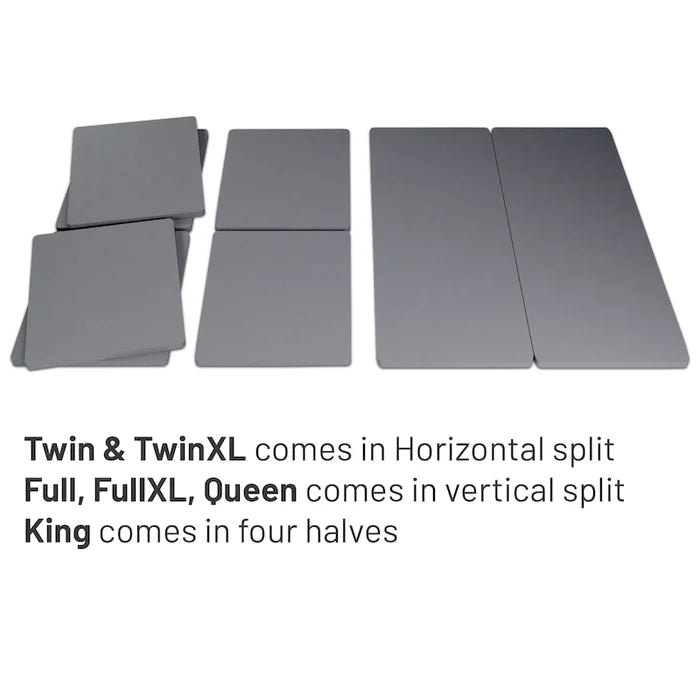 1.5-Inch Split Bunkie Board for Mattress Bed Support Fully Assembled Gray