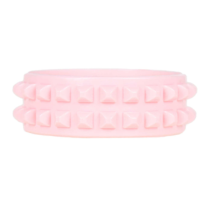 Baby pink tick jelly bracelets with studs