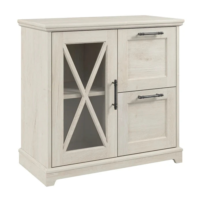 2 Drawer Lateral File Cabinet with Shelves