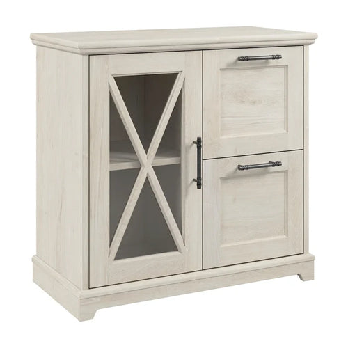 2 Drawer Lateral File Cabinet with Shelves