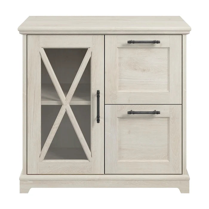 2 Drawer Lateral File Cabinet with Shelves
