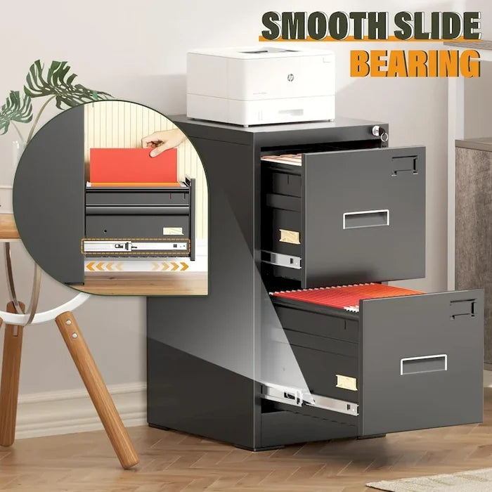 2 Drawer Vertical File Cabinet with Lock for Home Office