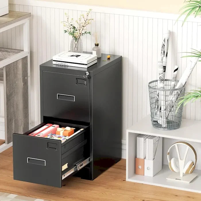 2 Drawer Vertical File Cabinet with Lock for Home Office