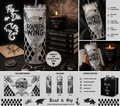20oz Frosted Glass Tumbler + Metal Straw