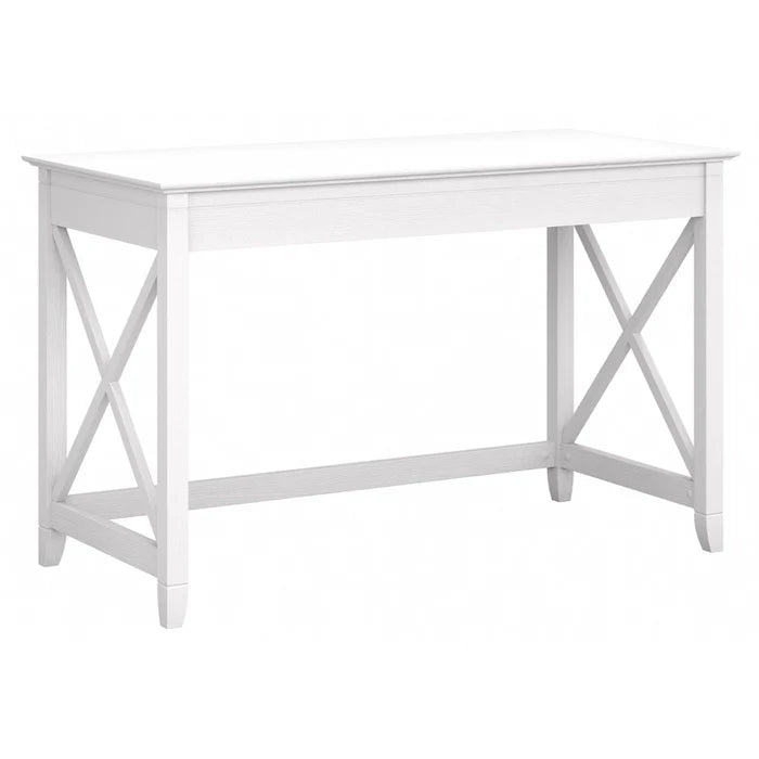 48W Writing Desk with X-Panel Accents and Post Leg Design