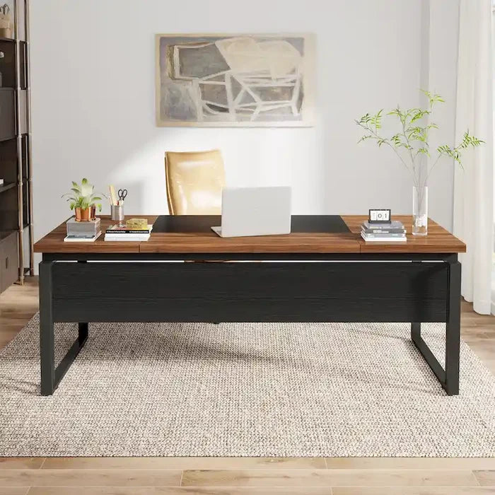 63 Inch Modern Executive Computer Desk, 5FT Wide Home Office Desk