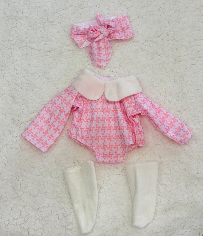 3-Piece Pink Jumper Set (front view) — Little Mamas Nursery