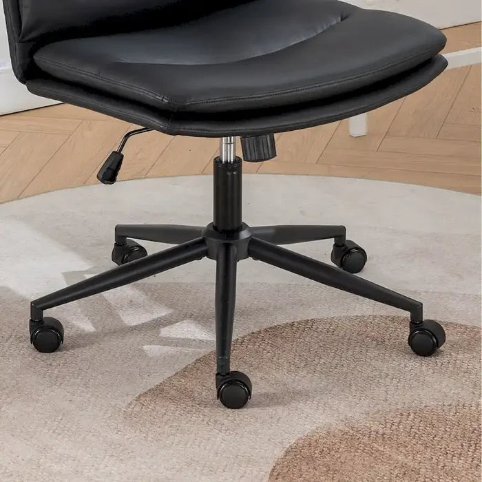 Adjustable Swivel Criss Cross Chair Wide Seat Office Vanity Chair