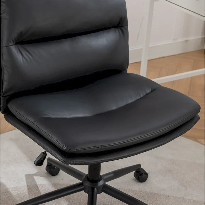 Adjustable Swivel Criss Cross Chair Wide Seat Office Vanity Chair