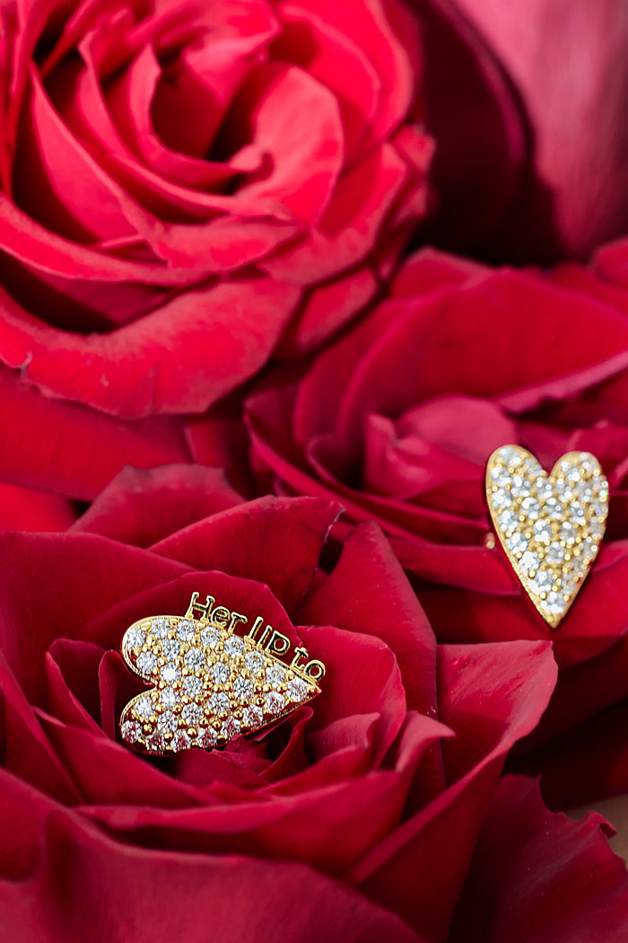 Be Mine Pavé Heart Pierces
