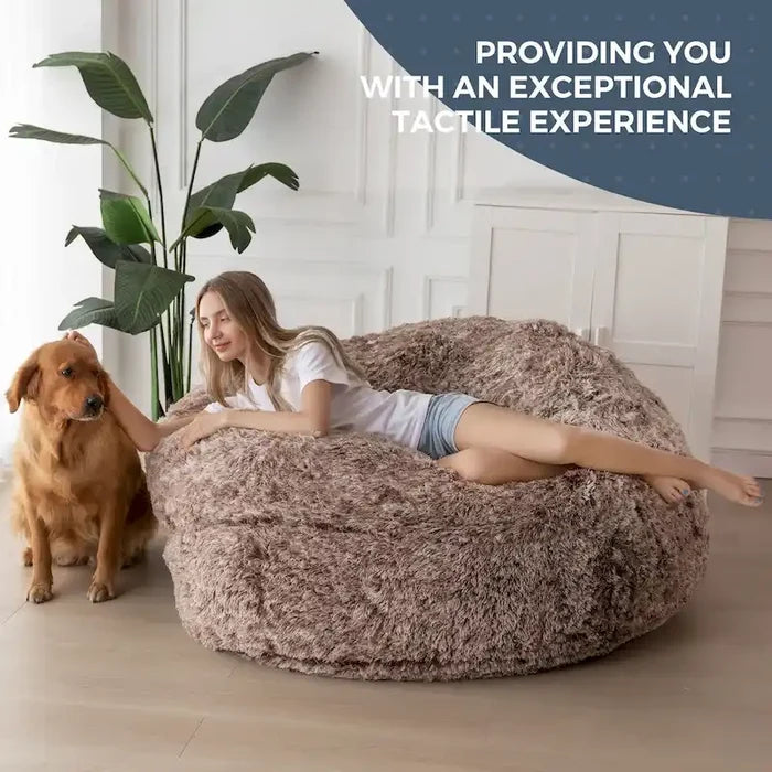 Big Convertible Bean Bag Folds from Lazy Chair to Floor Mattress Bed