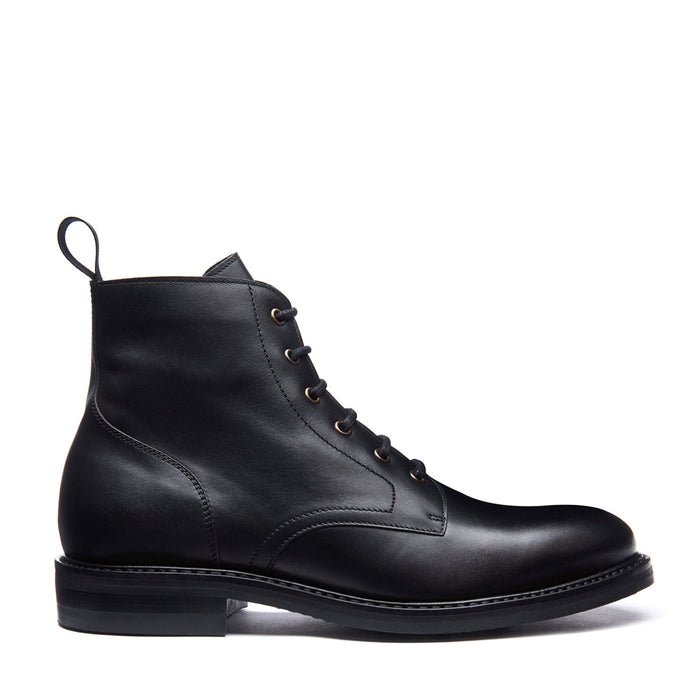 Black Calf 6 Eye Derby Boot