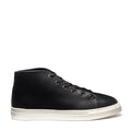 Black Calf High Top Sneaker (White Sole)