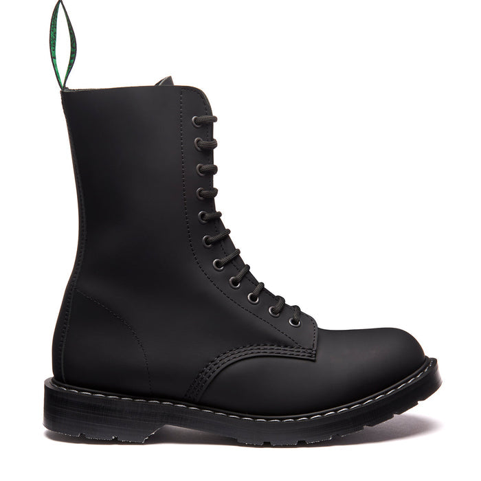 Black Greasy 11 Eye Derby Boot