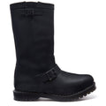 Black Greasy Biker Boot