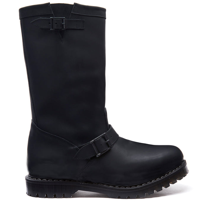 Black Greasy Biker Boot