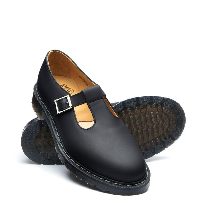 Black Greasy Mary Jane Shoe