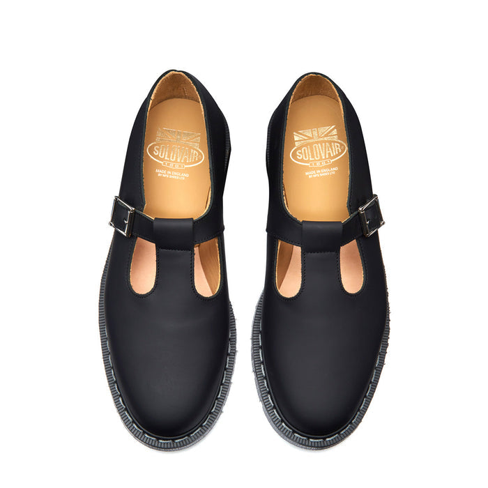 Black Greasy Mary Jane Shoe