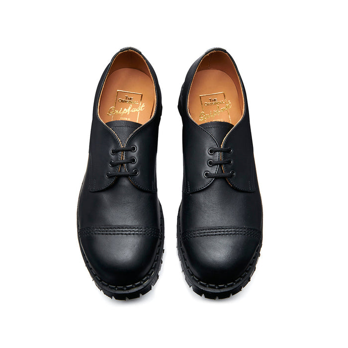 Black Greasy Steel Toe Capped Gibson Shoe