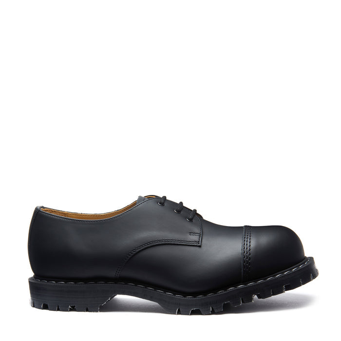 Black Greasy Steel Toe Gibson Shoe