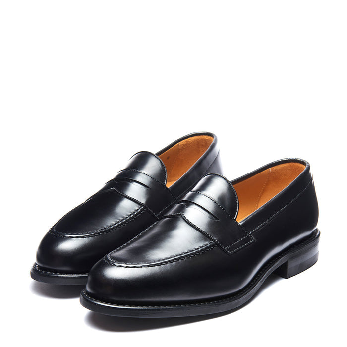 Black Hi Shine Penny Loafer