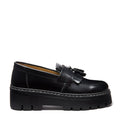 Black Hi-Shine Platform Tassel Loafer
