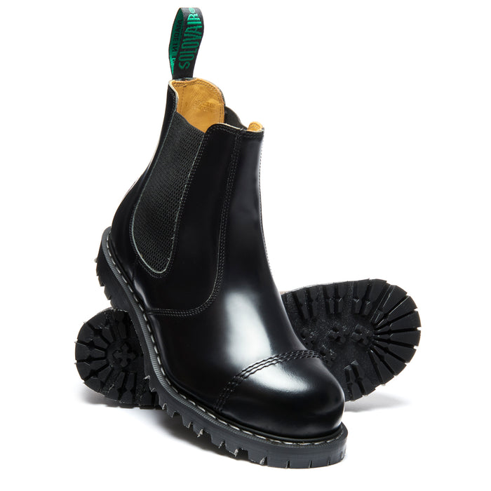 Black Hi-Shine Steel Toe Dealer Boot