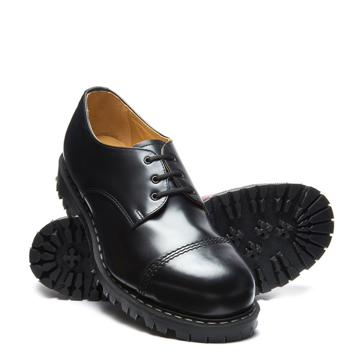 Black Hi-Shine Steel Toe Gibson Shoe