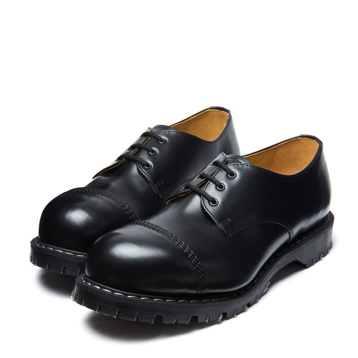 Black Hi-Shine Steel Toe Gibson Shoe