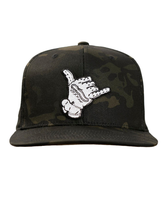 Black Multicam Snapback Hat