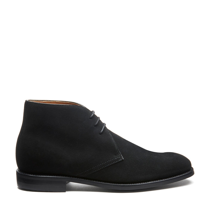 Black Suede 3 Eye Chukka Boot