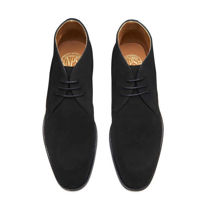 Black Suede 3 Eye Chukka Boot