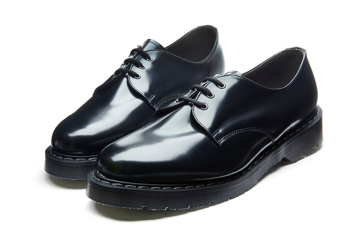 Black Vegan Hi-Shine Gibson Shoe