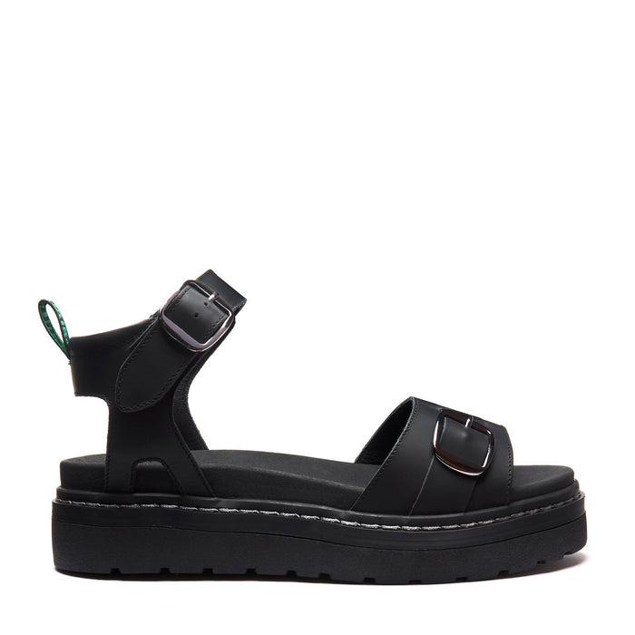 Blakesley - Black Greasy One Strap Sandal