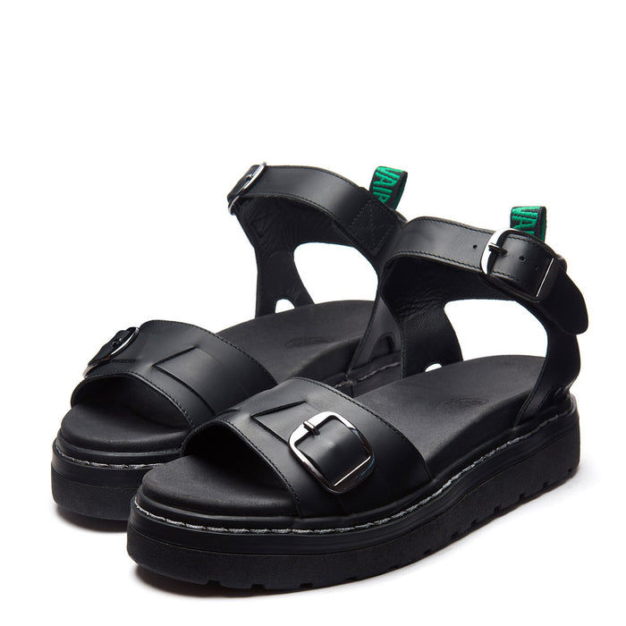 Blakesley - Black Greasy One Strap Sandal
