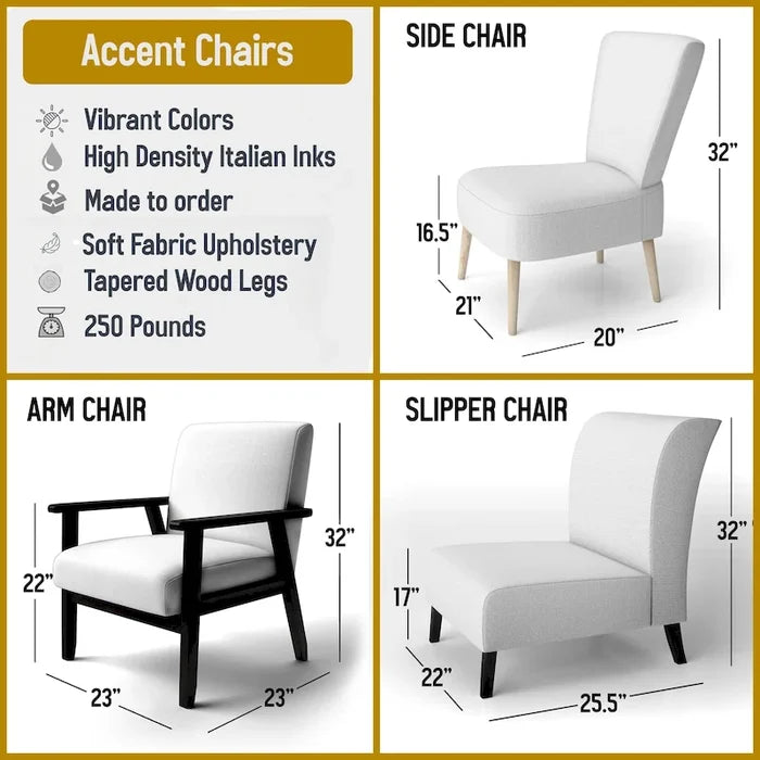 Brown and Black Upholstered Modern Contemporary Accent Chair