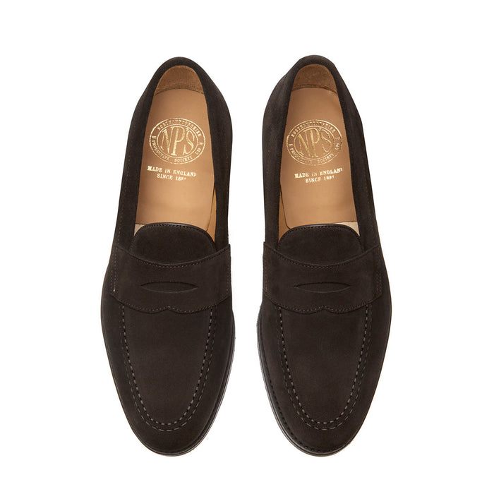 Brown Suede Penny Loafer