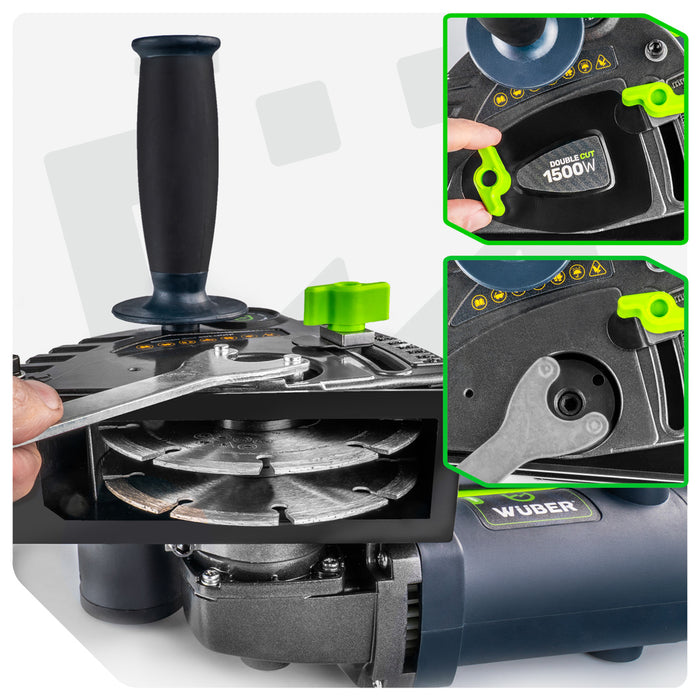 Bruzdownica do betonu 125 mm elektryczna +2x tarcza WUBER