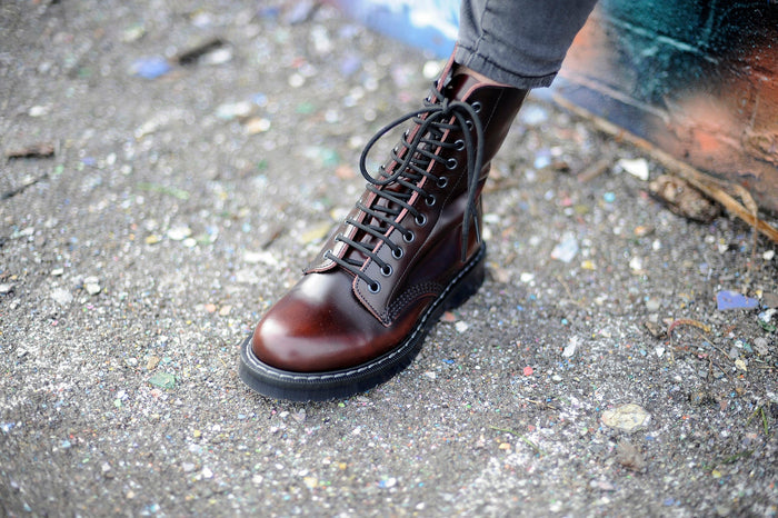 Burgundy Rub-Off 11 Eye Derby Boot