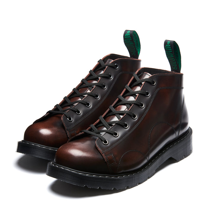 Burgundy Rub Off 7 Eye Monkey Boot