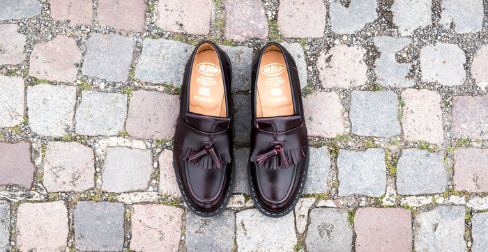 Burgundy Rub-Off Tassel Loafer
