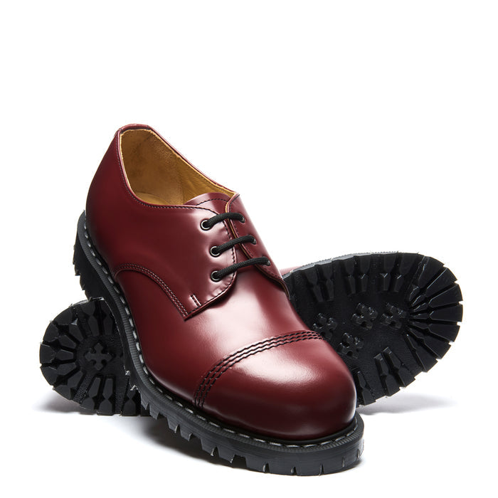 Cherry Red Hi-Shine Steel Toe Gibson Shoe