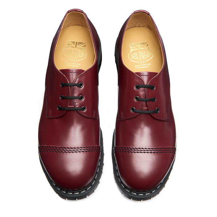 Cherry Red Hi-Shine Steel Toe Gibson Shoe