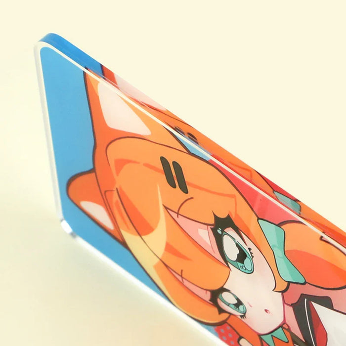 Custom acrylic phone holder with colorful anime character illustration