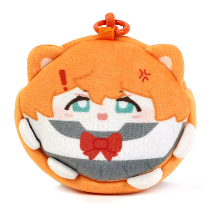 Custom plush coin purse featuring a cute anime-inspired cat face with orange hair and ears
