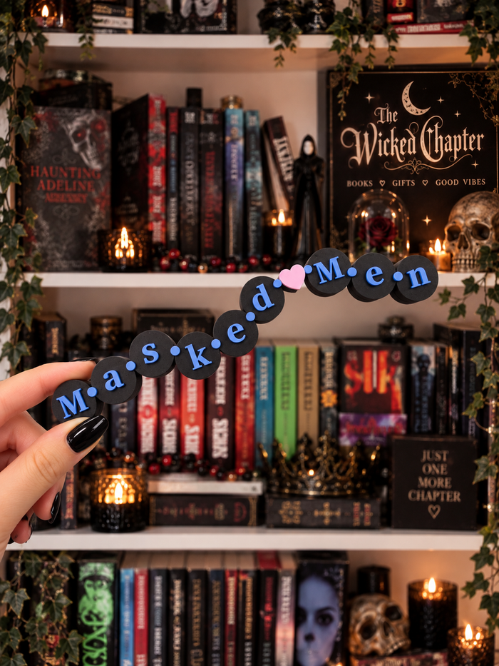 Dark Romance 3D Printed Bookshelf Decor Accessories: Masked men